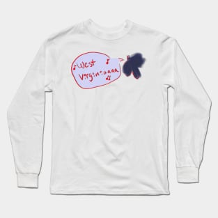 mothman singin his lil heart out (no background) Long Sleeve T-Shirt